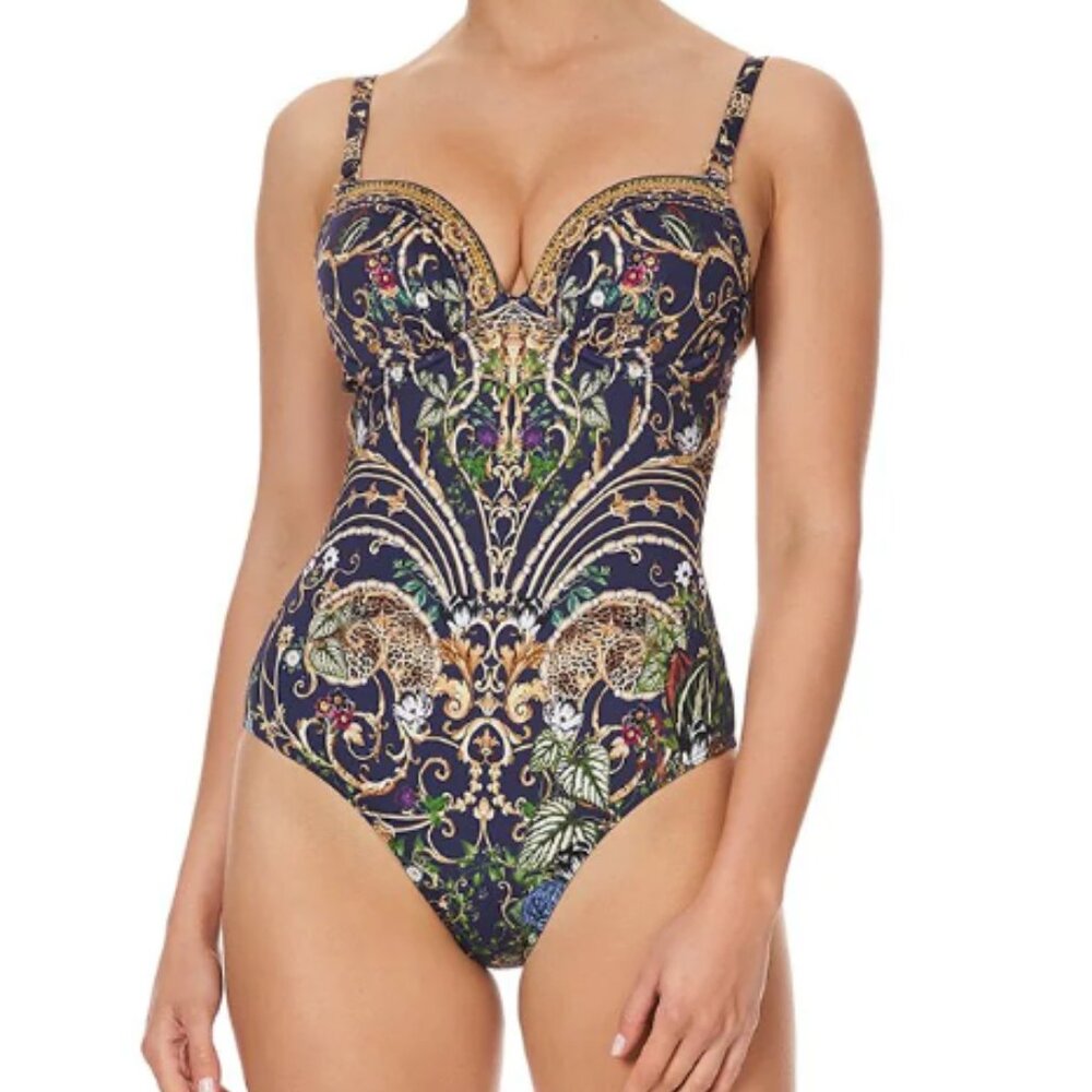 Camilla Black and Gold One Piece Swimsuit - Brand New Condition
